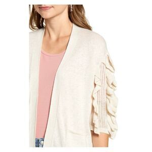 Rachel Parcell Ruffle Sleeve Cardigan I4